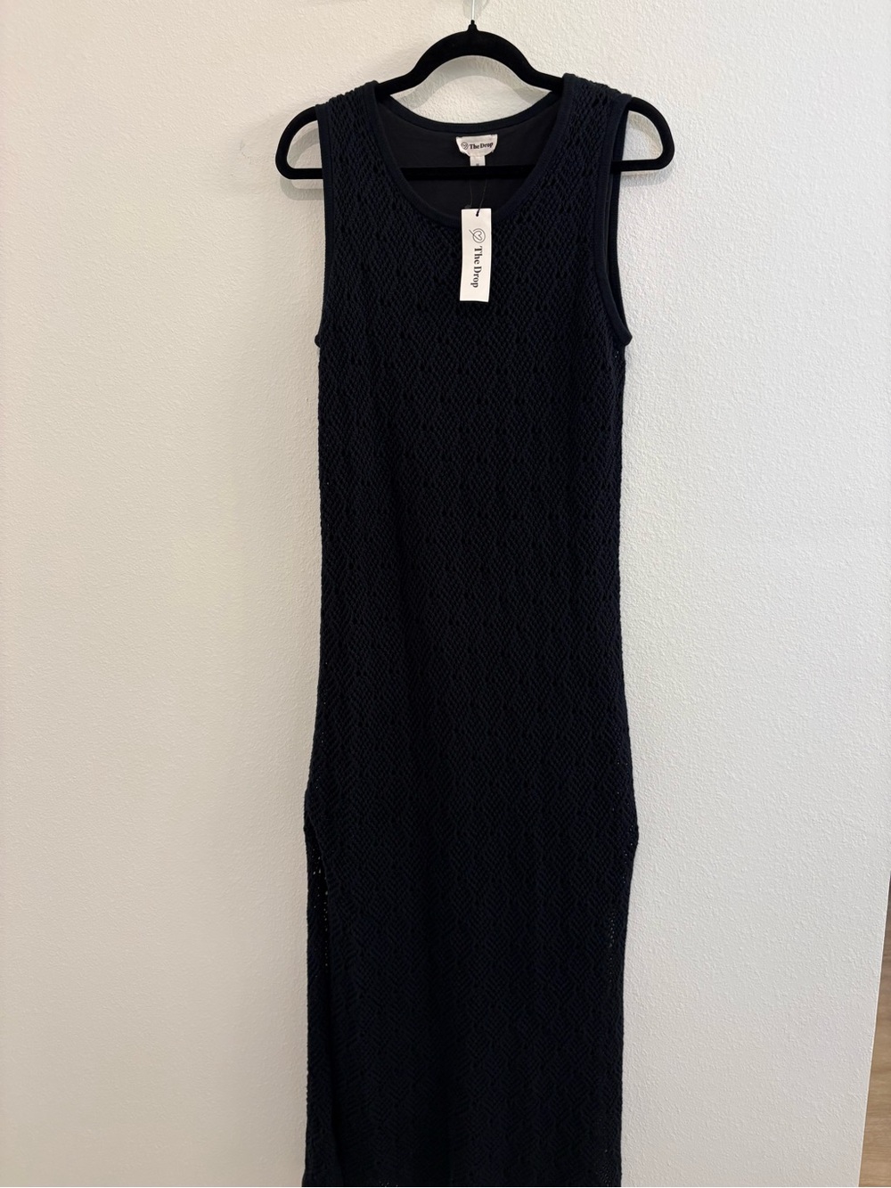 100% Cotton The Drop Dark Navy Sleeveless Knit Maxi Dress